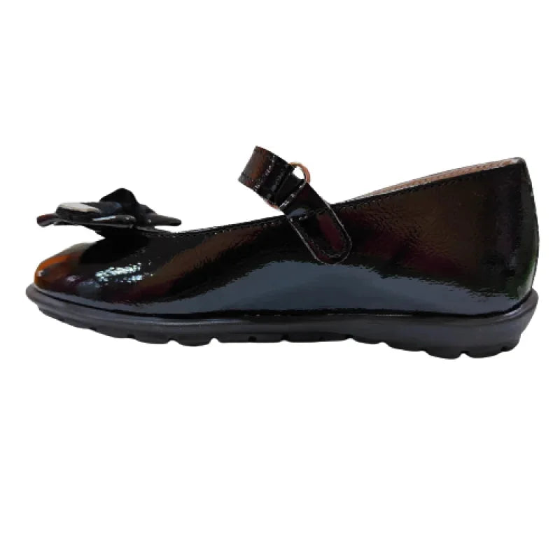 Ricco Ricco Παιδικές Ελληνικές Δερμάτινες Μπαλαρίνες Χειροποίητές Ανατομικές για Κορίτσια Μαύρη Μπαρέτα/ Ballerina / Flat Shoes Girl IMG20230929125001-removebg-preview