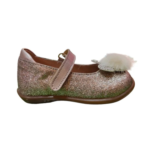 Ricco Mondo Children's Anatomic Ballerinas with Glitter Sand Scratches