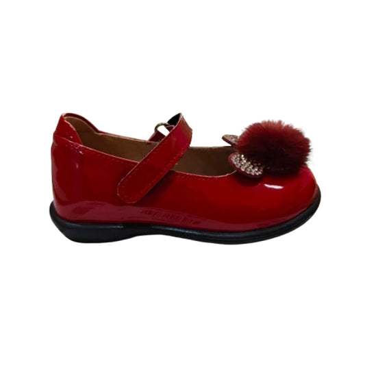 Ricco Mondo Children's Anatomic Ballerinas with Scratches Patent red