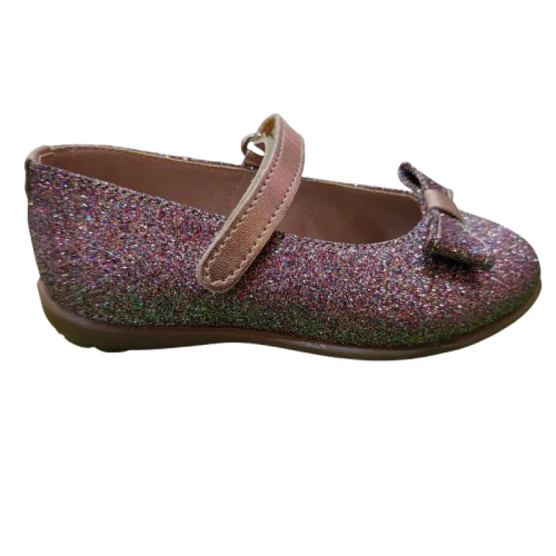 Ballerines anatomiques pour enfants Ricco Mondo avec rayures paillettes multicolores