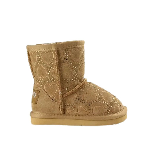 Bottes en cuir pour enfants Lelli Kelly avec fourrure marron