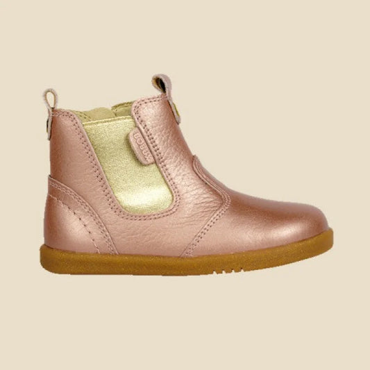 Bobux Leather Children's Boots with Zipper rose gold 620839