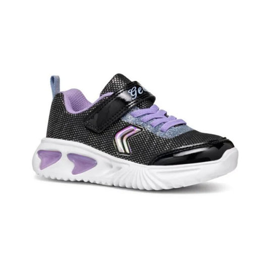 Geox Baskets enfant avec lumières noir lilas J45E9A 0ASHH C9266