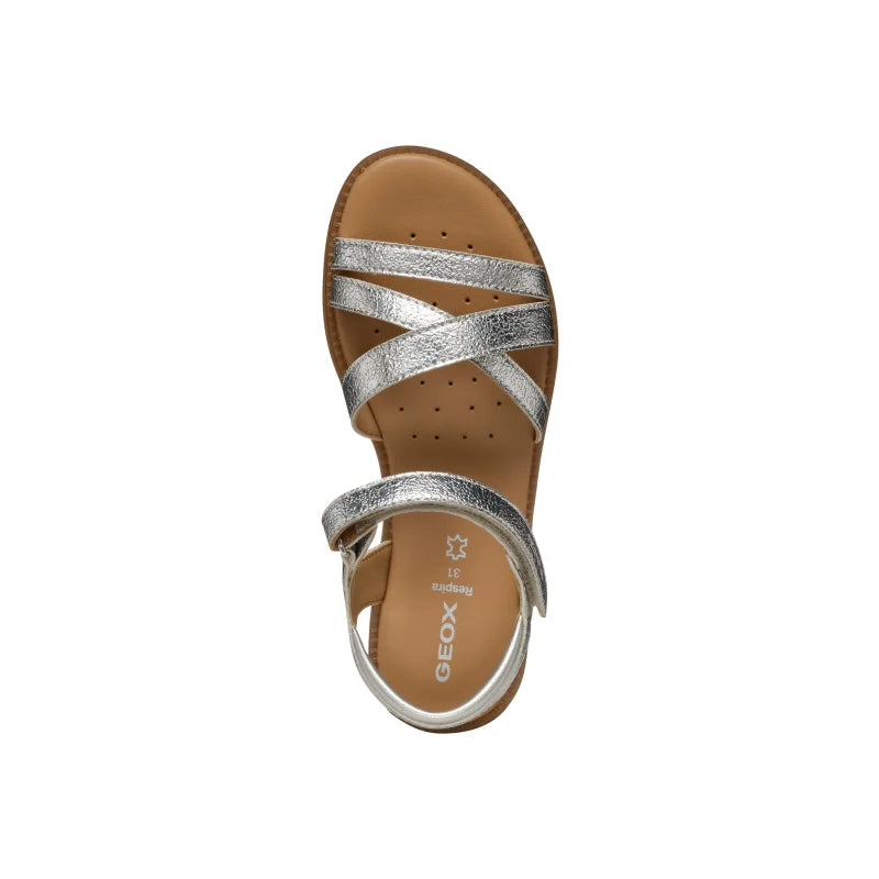 Geox Geox Παιδικό Σανδάλι Ασημί - Άνεση και Στυλ για Μικρούς Εξερευνητές Πέδιλο Κορίτσι / Sandals Girl J5235D000BNC1007_50