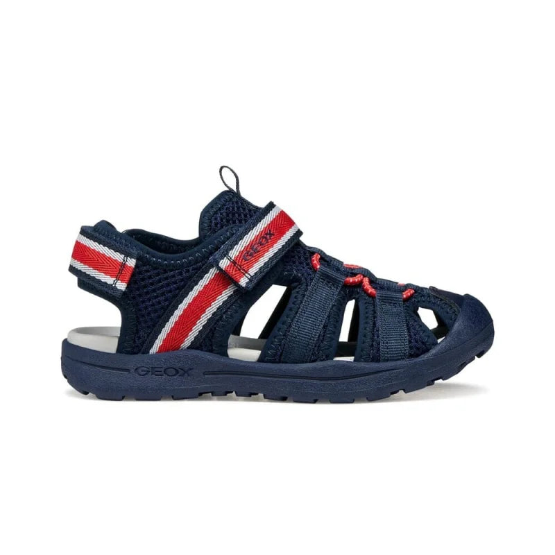 Geox Geox J555XA 01454 C0735 Παιδικά Παπουτσοπέδιλα Wader Navy/Red Πέδιλο Αγόρι / Sandals Boy J555XA01454C0735_00