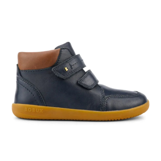 Bobux Timber Children's Leather Boots with Scratches Navy Blue