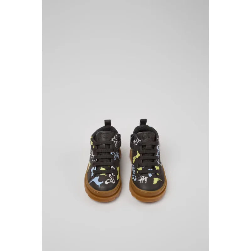 Camper Camper Brutus Μπλε Δερμάτινες Μπότες με Κορδόνια Μποτάκι Κορίτσι / Boots Girl K900291-014_CF