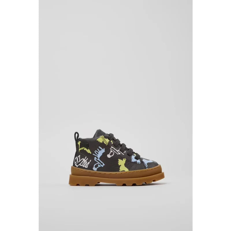 Camper Camper Brutus Μπλε Δερμάτινες Μπότες με Κορδόνια Μποτάκι Κορίτσι / Boots Girl K900291-014_LF