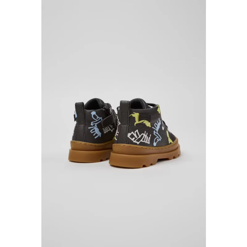 Camper Camper Brutus Μπλε Δερμάτινες Μπότες με Κορδόνια Μποτάκι Κορίτσι / Boots Girl K900291-014_TF