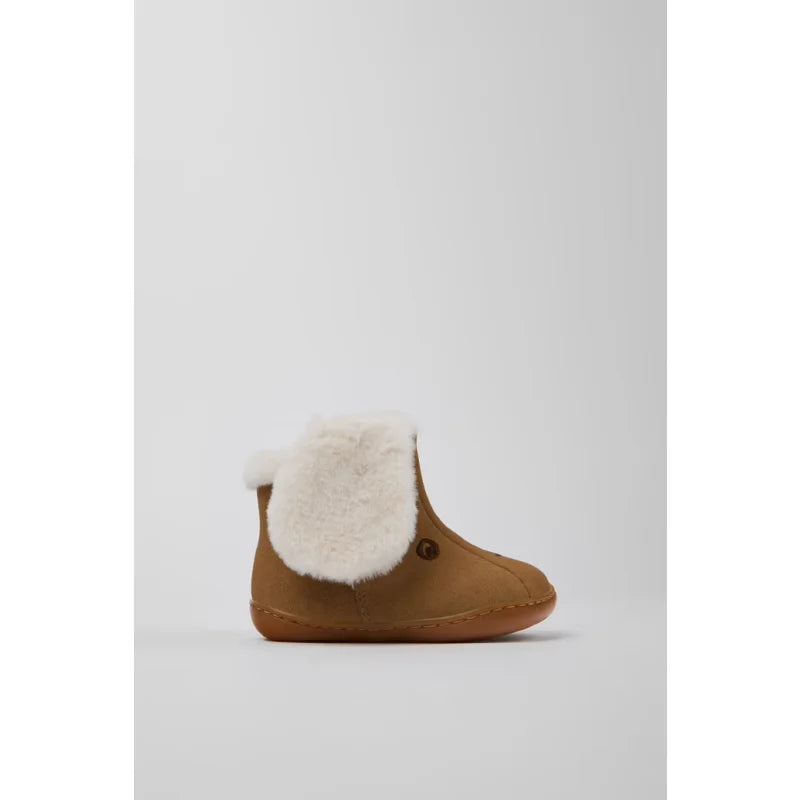 Camper Camper Καφέ Παιδικά Μποτάκια από Νουμπούκ Μποτάκι Κορίτσι / Boots Girl K900367-001_LF