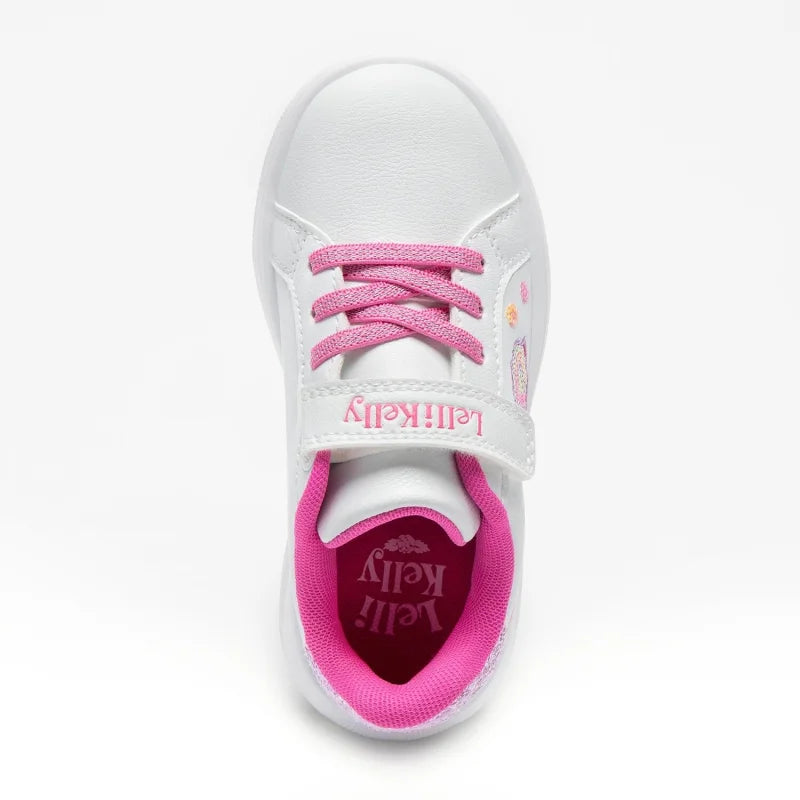 Lelli Kelly Lelli Kelly Παιδικά Sneakers για Κορίτσια με Αυτοκόλλητα και Καρδιά στο Πλάι - Λευκά Sneaker Κορίτσι / Sneaker Girl LelliKelly_LKAA4752_A00_BI01_02