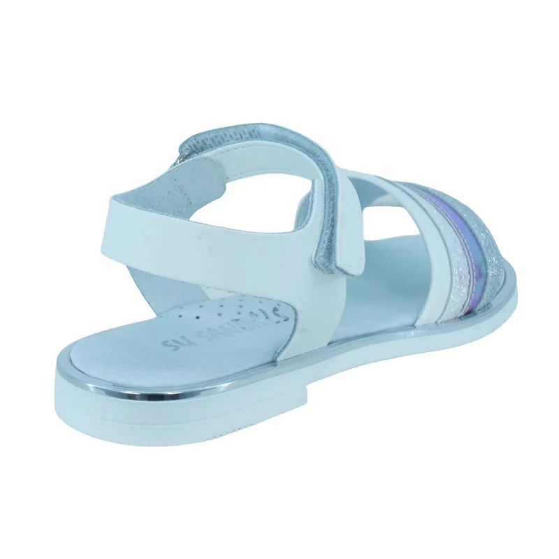 Ricco Ricco Παιδικά Ελληνικά Δερμάτινα Πέδιλα Χειροποίητα Ανατομικά για Κορίτσια Λευκά Πέδιλο Κορίτσι / Sandals Girl PAIDIKO-SANDALI-SU-SANDALS-A30194P3-LEYKO_3