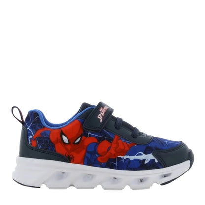 Spiderman Παιδικά Ανατομικά Sneakers με Φωτάκια για αγόρια Μπλε