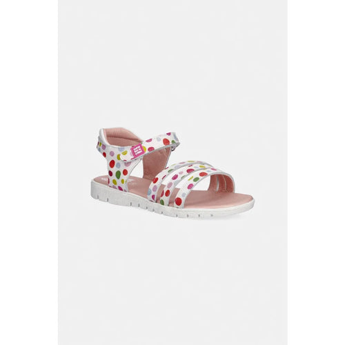 Αgatha Ruiz De La Prada Agatha Ruiz de la Prada 262962-B Παιδικά Πέδιλα - Λευκό με Πολύχρωμα Πουά & Glitter Πέδιλο Κορίτσι / Sandals Girl SS26-OBG0NP-00X_F1