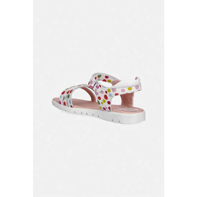 Αgatha Ruiz De La Prada Agatha Ruiz de la Prada 262962-B Παιδικά Πέδιλα - Λευκό με Πολύχρωμα Πουά & Glitter Πέδιλο Κορίτσι / Sandals Girl SS26-OBG0NP-00X_F3