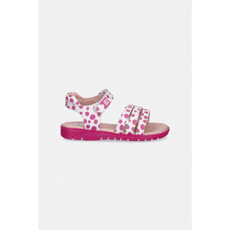 Αgatha Ruiz De La Prada Agatha Ruiz de la Prada 262962-A Παιδικά Πέδιλα - Λευκό με Ροζ Πουά & Glitter Πέδιλο Κορίτσι / Sandals Girl SS26-OBG0NP-43X_F2