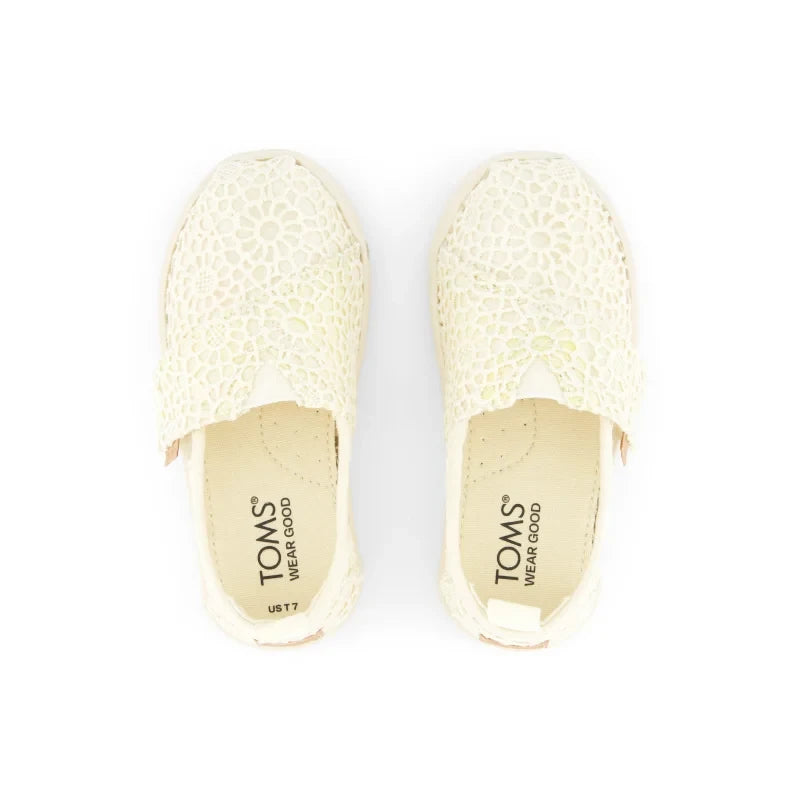 Toms Toms Παιδικές Εσπαντρίγιες με Σκρατς Μπεζ Εσπαντρίγιες Κορίτσι / Espadrilles Girl T_10020618_Alpargata_NaturalMoroccanCrochet_T