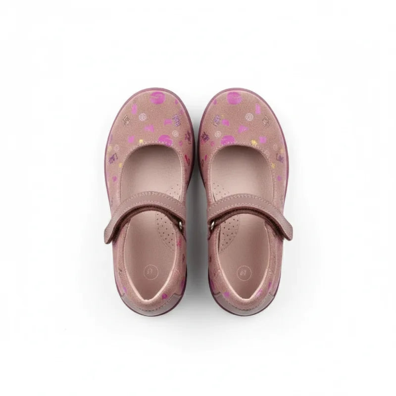 Arties Παιδικές Δερμάτινες Μπαλαρίνες Arties Καφέ Μπαρέτα/ Ballerina / Flat Shoes Girl arties-top-view