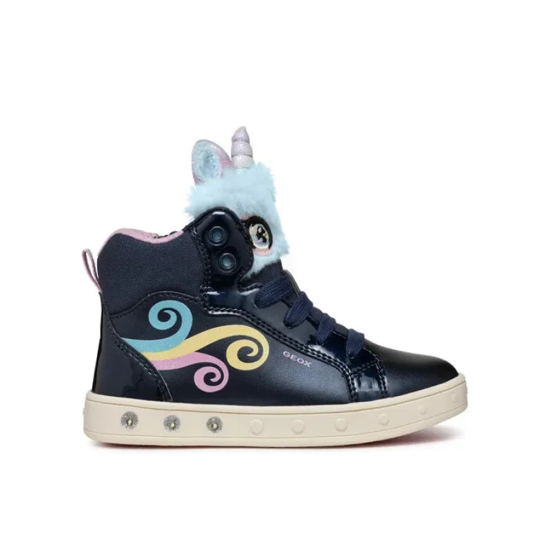 Geox Geox Μποτάκι Unicorn Φωτάκια J Skylin Girl J468WA 0NFBH C4243 D Σκούρο Μπλε Παπούτσι Κορίτσι Φωτάκια / Shoes with Lights Girl athletika-geox-j-skylin-girl-j468wa-0nfbh-c4243-d-skouro-mple-0000304069994