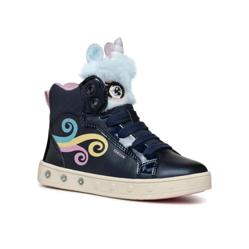 Geox Geox Μποτάκι Unicorn Φωτάκια J Skylin Girl J468WA 0NFBH C4243 D Σκούρο Μπλε Παπούτσι Κορίτσι Φωτάκια / Shoes with Lights Girl athletika-geox-j-skylin-girl-j468wa-0nfbh-c4243-d-skouro-mple-0000304069994_1