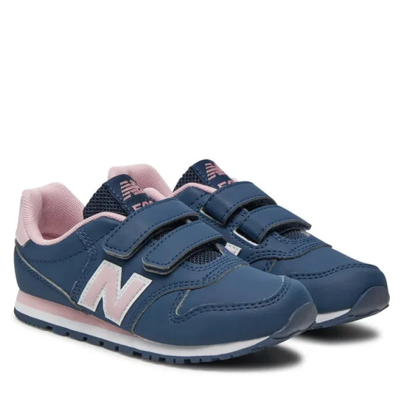 Baskets enfant New Balance Sports PV500 avec rayures bleu rose