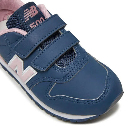 Baskets enfant New Balance Sports PV500 avec rayures bleu rose