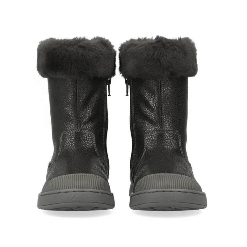 Biomecanics Biomecanics Ανατομική Δερμάτινη Παιδική Μπότα με Φερμουάρ Γκρί Μποτάκι Κορίτσι / Boots Girl biomecanics-boots-front-view