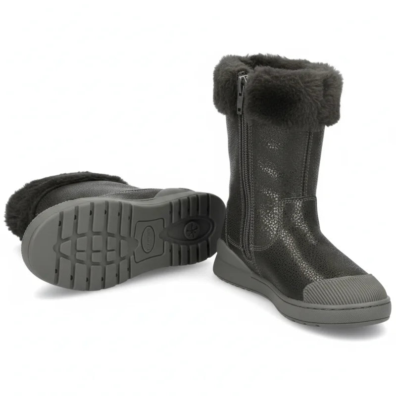 Biomecanics Biomecanics Ανατομική Δερμάτινη Παιδική Μπότα με Φερμουάρ Γκρί Μποτάκι Κορίτσι / Boots Girl biomecanics-boots-pair-artistic-composition