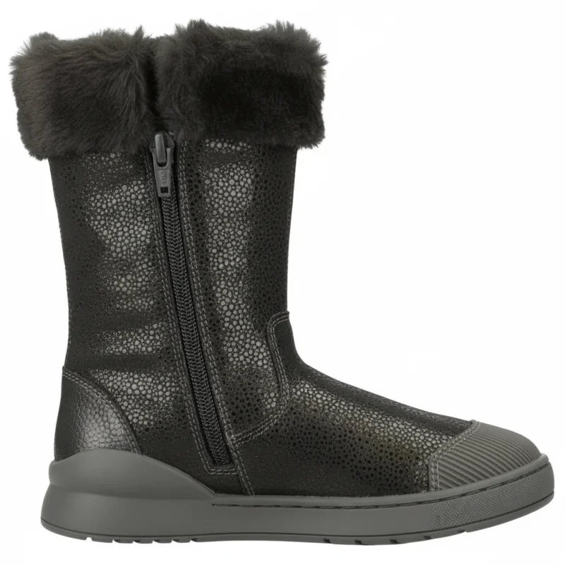 Biomecanics Biomecanics Ανατομική Δερμάτινη Παιδική Μπότα με Φερμουάρ Γκρί Μποτάκι Κορίτσι / Boots Girl biomecanics-boots-side-view