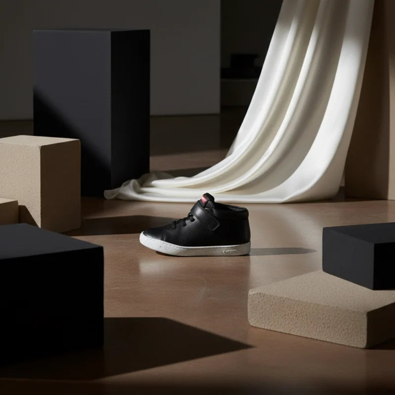 Camper Camper Peu Touring Δερμάτινα Παιδικά Μποτάκια Μαύρα Sneaker Αγόρι / Sneaker Boys camper-peu-touring-vogue-style