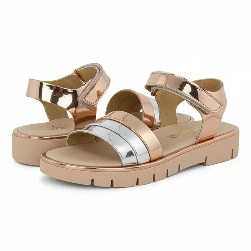 Ricco Ricco Παιδικά Ελληνικά Δερμάτινα Πέδιλα Χειροποίητα Ανατομικά για Κορίτσια Μεταλικό Πέδιλο Κορίτσι / Sandals Girl captivating-view_180730e6-8d4d-4bfc-a509-04b3f9ef62b5