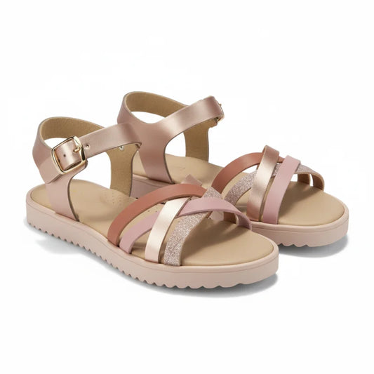 Ricco Ricco Παιδικά Ελληνικά Δερμάτινα Πέδιλα Χειροποίητα Ανατομικά για Κορίτσια Ροζ Πέδιλο Κορίτσι / Sandals Girl captivating-view_71317f78-23a9-4b33-9b51-b2b46e50b154