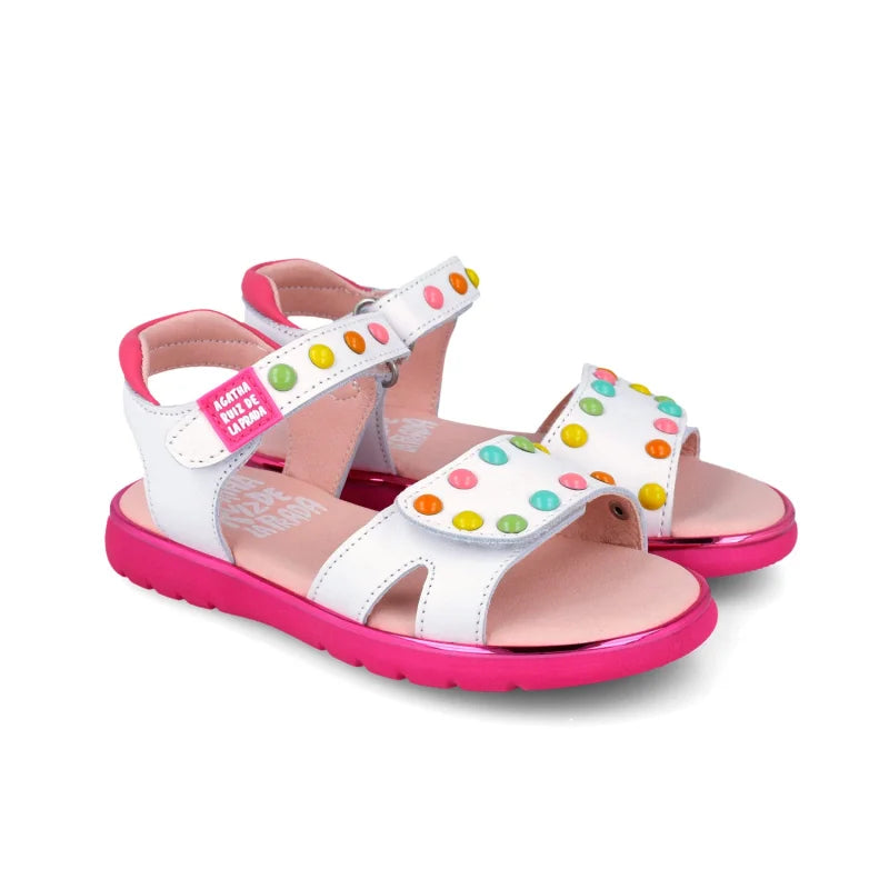 Αgatha Ruiz De La Prada Agatha Ruiz de la Prada 262963-B Παιδικά Πέδιλα - Λευκό με Πολύχρωμα Buttons Πέδιλο Κορίτσι / Sandals Girl download_1_2bdf14c0-1c7d-4100-a2df-b9e6fa766512
