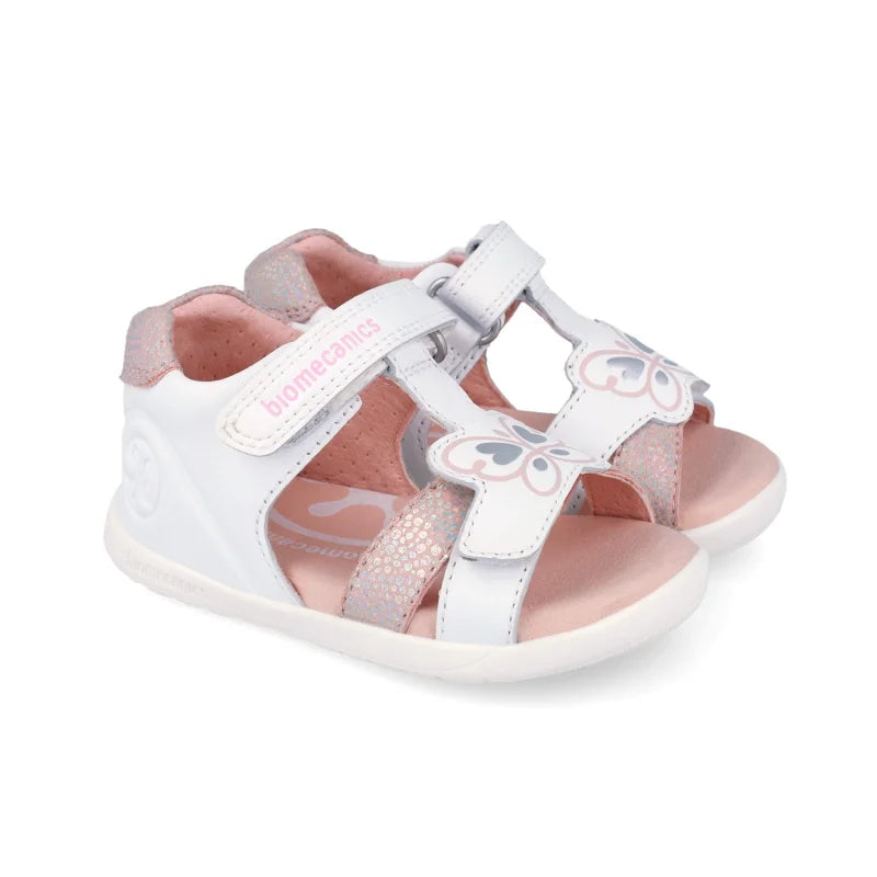 Biomecanics Biomecanics 262162-B Βρεφικά Πέδιλα Biogateo - Λευκό Ασημί με Πεταλούδα Πέδιλο Κορίτσι / Sandals Girl download_1_b41ebd18-65e0-4990-8b44-71652fee36f2