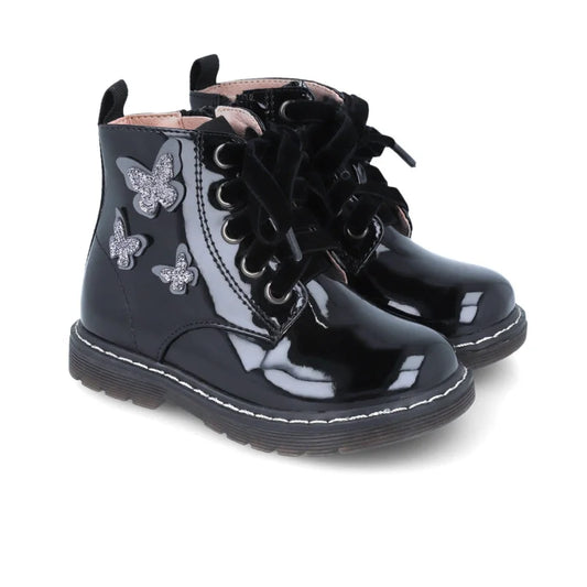 Garvalin Children's Black Patent Leather Boots