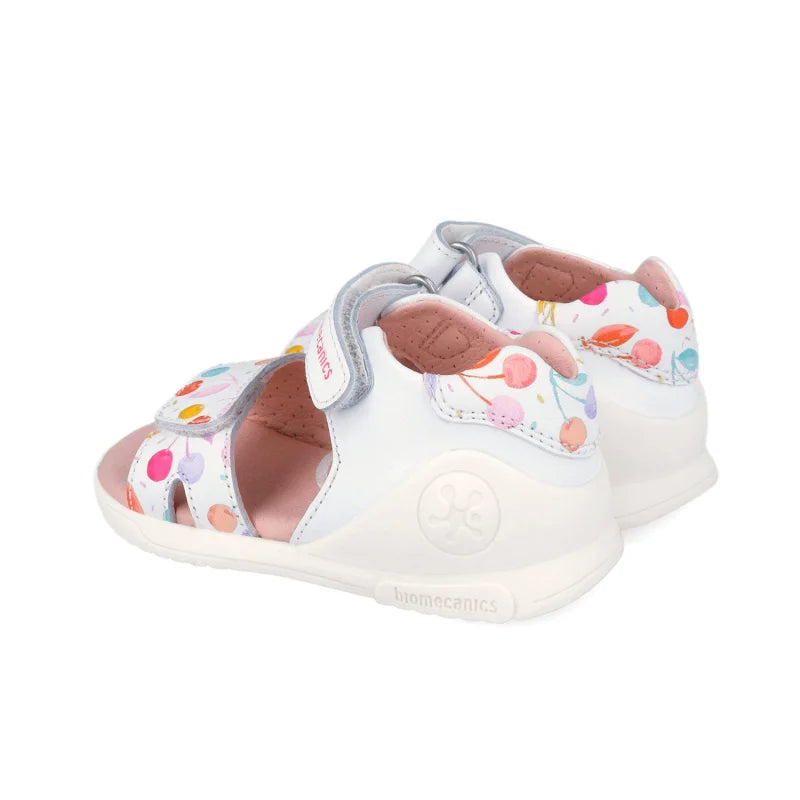 Biomecanics Biomecanics 262141-A Βρεφικά Πέδιλα Biogateo - Λευκά με Πολύχρωμα Λουλούδια Πέδιλο Κορίτσι / Sandals Girl download_2_03415e03-242f-4207-bc23-9a9323b4a58b