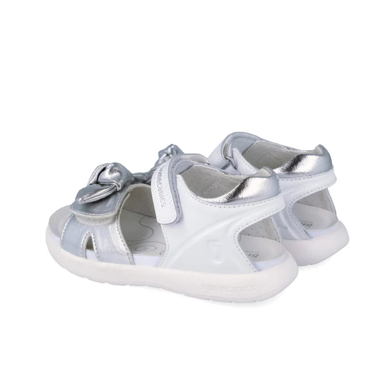 Biomecanics Biomecanics 262208-B Παιδικά Πέδιλα Bioevolution - Λευκά με Ασημί Φιόγκο Πέδιλο Κορίτσι / Sandals Girl download_2_8376794c-b120-4ddf-8168-2de3bf2b1995