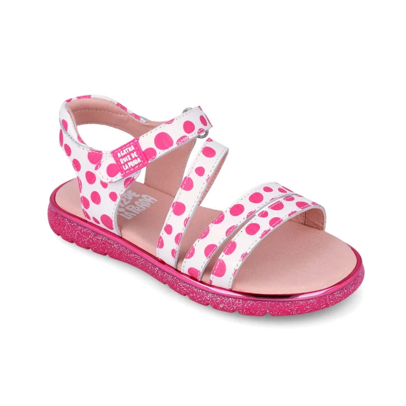 Αgatha Ruiz De La Prada Agatha Ruiz de la Prada 262962-A Παιδικά Πέδιλα - Λευκό με Ροζ Πουά & Glitter Πέδιλο Κορίτσι / Sandals Girl download_3_0aa5c1f1-dfc3-42c0-b274-b8897f542ad6