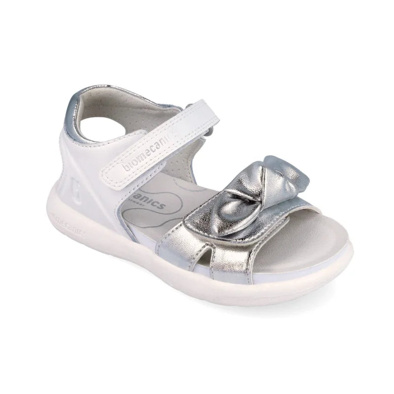 Biomecanics Biomecanics 262208-B Παιδικά Πέδιλα Bioevolution - Λευκά με Ασημί Φιόγκο Πέδιλο Κορίτσι / Sandals Girl download_3_3a344ea9-8787-4709-92ea-d1760c01ec4a