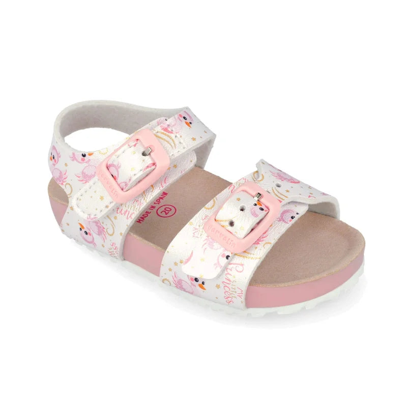 Garvalin Garvalin 262461-B Παιδικά Πέδιλα Bio-Sandals - Λευκό με Princess Μοτίβο Πέδιλο Κορίτσι / Sandals Girl download_3_62b3f11b-8e00-4e04-8df6-63fd3595ca6e