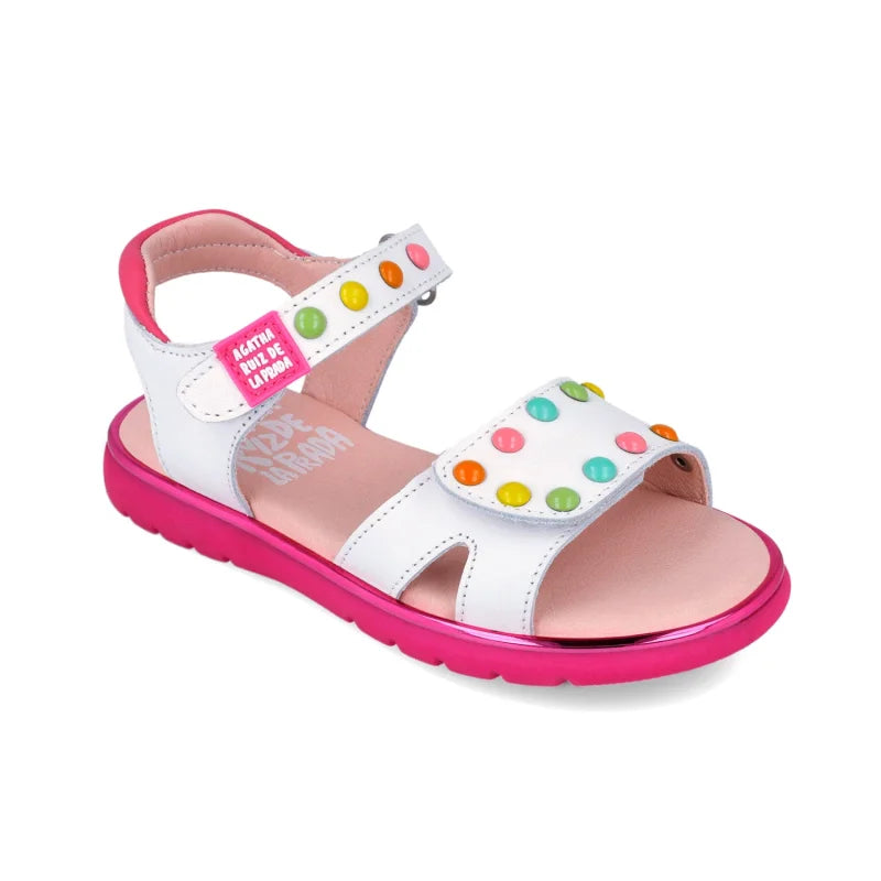 Αgatha Ruiz De La Prada Agatha Ruiz de la Prada 262963-B Παιδικά Πέδιλα - Λευκό με Πολύχρωμα Buttons Πέδιλο Κορίτσι / Sandals Girl download_3_cc436c18-9a51-4f7f-b33c-8096d5d83714