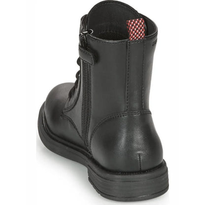 Geox Bottes zippées en cuir pour enfants Noir