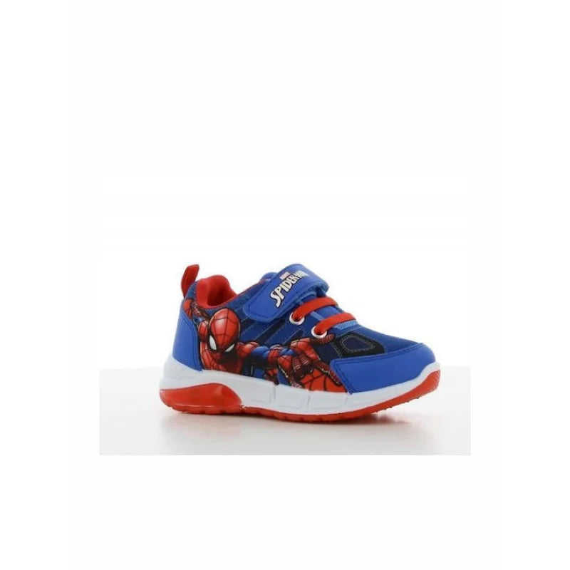 Spiderman Παιδικά Ανατομικά Sneakers με φωτάκια για αγόρια Μπλε Navy