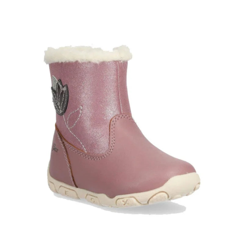 Geox Children's Boots with Zipper and Inner Fur Pink