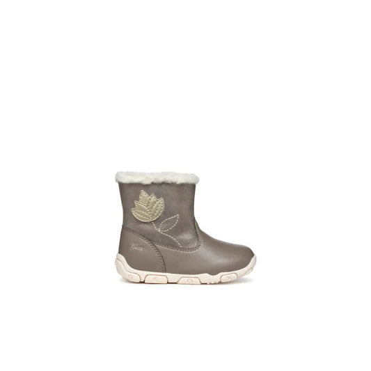 Geox Children's Boots with Zipper and Inner Fur Gray