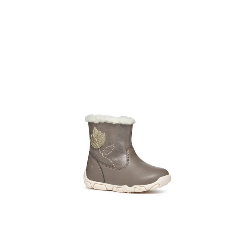 Geox Children's Boots with Zipper and Inner Fur Gray