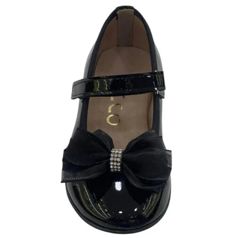 Ricco Ricco Παιδικές Δερμάτινες Μπαλαρίνες Χειροποίητες Ανατομικές για Κορίτσια Μαύρη Μπαρέτα/ Ballerina / Flat Shoes Girl fixedratio_20230925163404_e09911f8