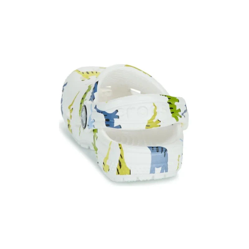Crocs Crocs Classic Character Print Cloq Παιδικά Ανατομικά Σαμπό με Δεινόσαυρους Λευκά Θαλάσσης Αγόρι / Beachwear Boys fixedratio_20240213130603_067c3c76