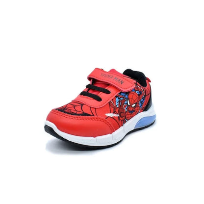Spiderman Children's Anatomical Sneakers with lights for boys Red