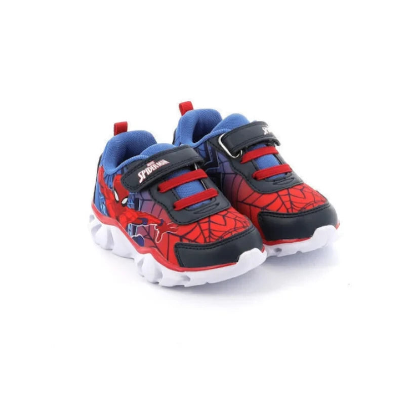 Leomil Spiderman Παιδικά Ανατομικά Sneakers με Φωτάκια για Αγόρια - Κόκκινο & Μπλε Παπούτσι Αγόρι Φωτάκια / Shoes with Lights Boy fixedratio_20240226133236_disney_paidika_sneakers_anatomika_me_skrats_fotakia_mple_sp012695